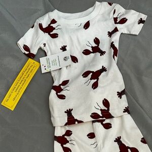 New Jammies 100% Organic Cotton Lobster PJ Set
